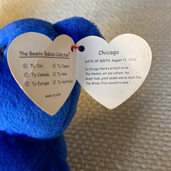TY 9” Beanie Baby 2 Pack - Kissy & I ♥️ Chicago - Picture 3 of 9